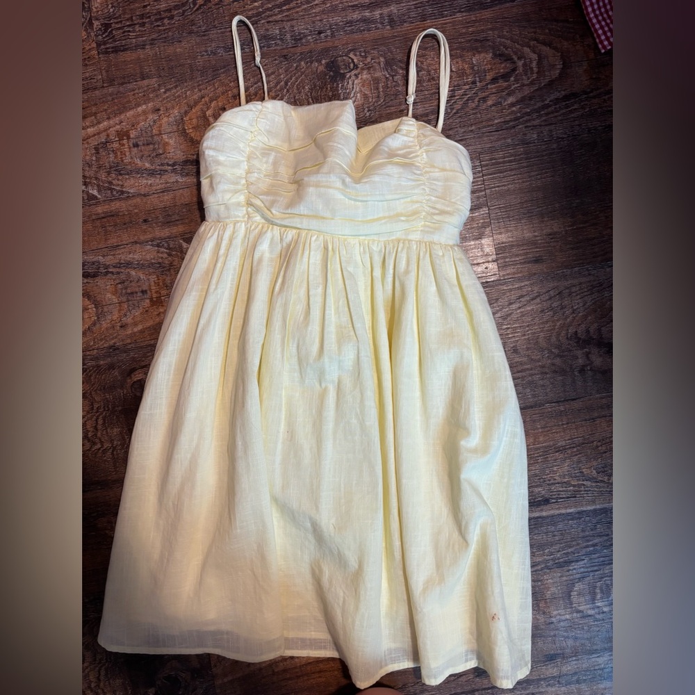 Women's Yellow Spaghetti-Strap Party Dress